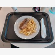 Fast food πλαστικός δίσκος 35x26cm μαύρος