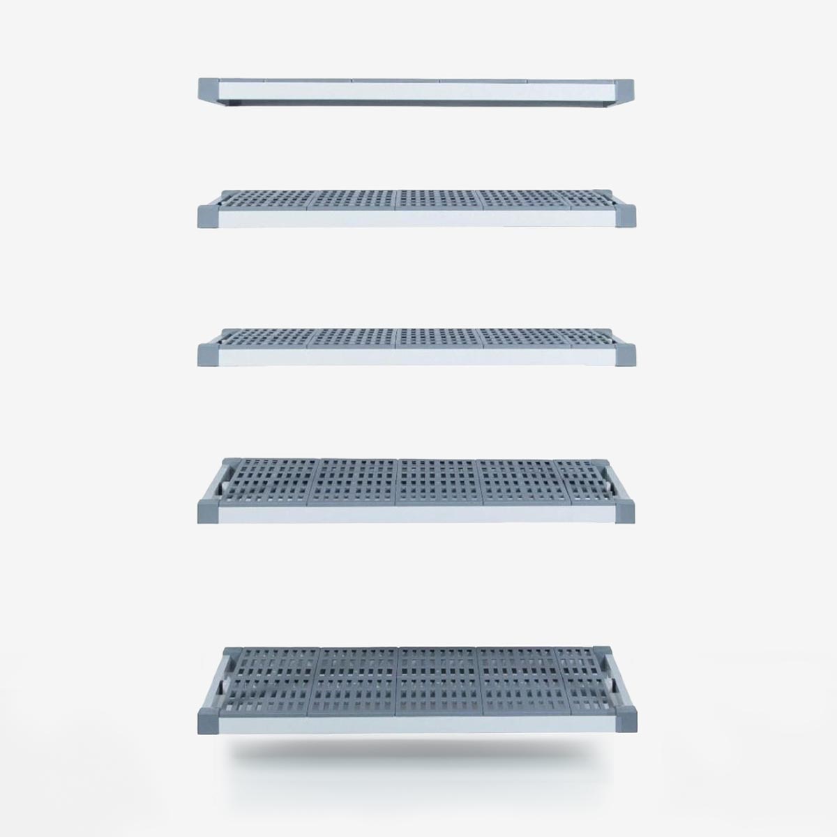 Ράφι αλουμινίου NO-LEG με 5 επιφάνειες 170x30x180cm ALUPLAST